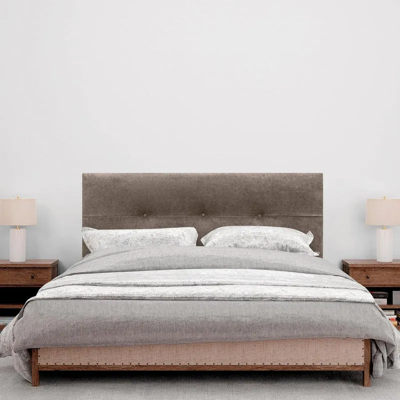 DHOME Kopfteil aus Kunstleder oder Stoff AQUALINE Pro Kopfteil Polsterkopfteil Luxusbett (Stoff Brau
