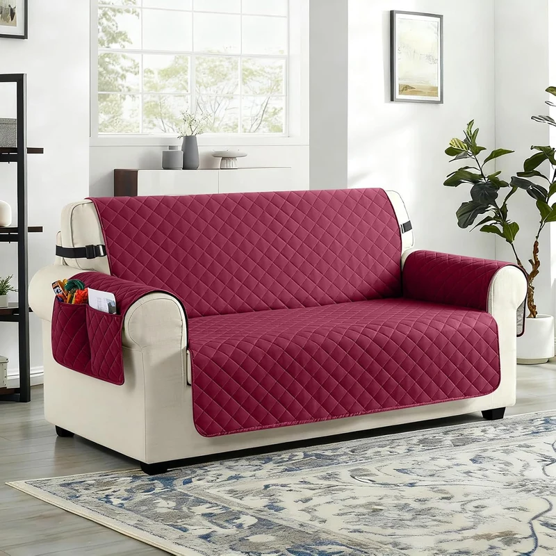 TAOCOCO Sofa Überzug, Sofabezug Wasserdicht Mit Gummiband，Wohnzimmer Anti-Rutsch Gepolsterter Sofasc