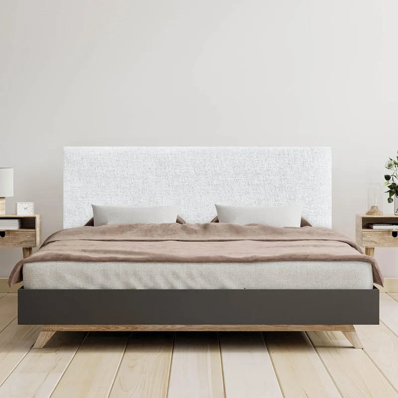 DHOME Plain Natural Linen Headboard gepolstertes Bett Kopfteil Modernes Schlafzimmer TOP Trending (W