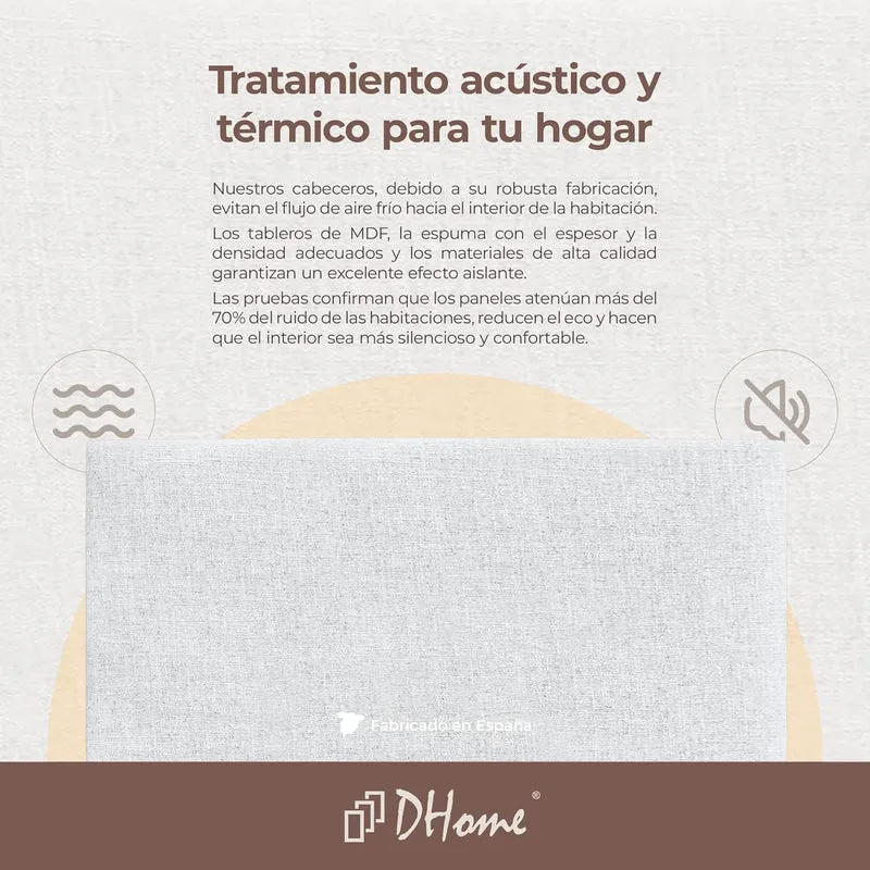 DHOME Plain Natural Linen Headboard gepolstertes Bett Kopfteil Modernes Schlafzimmer TOP Trending (W