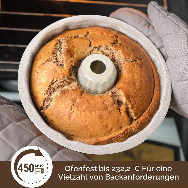RIOVARM Granit Antihaft Backformen Set 7 PCS-Backformen-Sets Backbleche für Backofen Backen Set Back