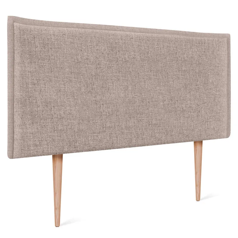 DHOME Kopfteil aus natürlichem Leinen einfarbig mit Paspelierung für Bett Schlafzimmer modernes Top