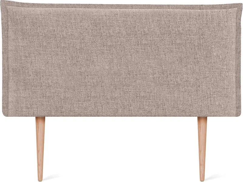 DHOME Kopfteil aus natürlichem Leinen einfarbig mit Paspelierung für Bett Schlafzimmer modernes Top