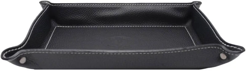 FrasiBags Taschenleerer aus echtem Leder, hergestellt in Italien, Ablagetablett für den Eingang, lee