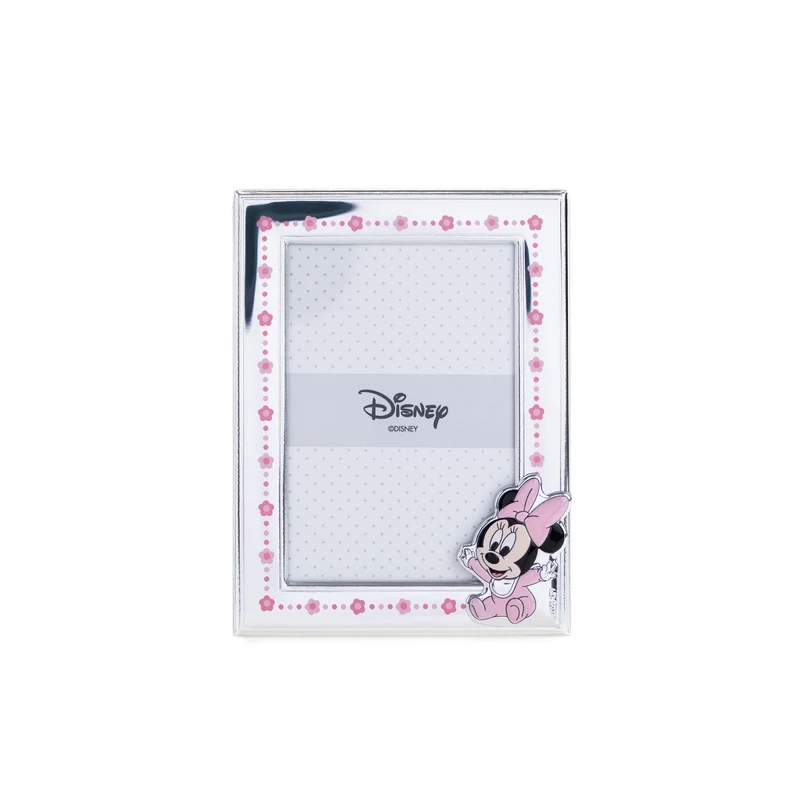 VALENTI & CO. Disney Baby - Minnie - Bilderrahmen in Silber für Kinder, Geschenkidee für Taufe, Gebu