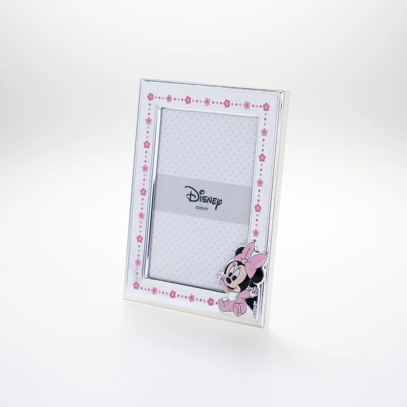 VALENTI & CO. Disney Baby - Minnie - Bilderrahmen in Silber für Kinder, Geschenkidee für Taufe, Gebu