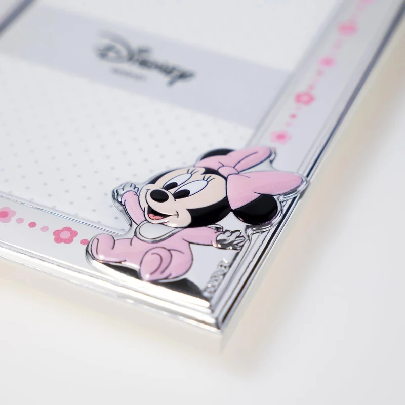 VALENTI & CO. Disney Baby - Minnie - Bilderrahmen in Silber für Kinder, Geschenkidee für Taufe, Gebu
