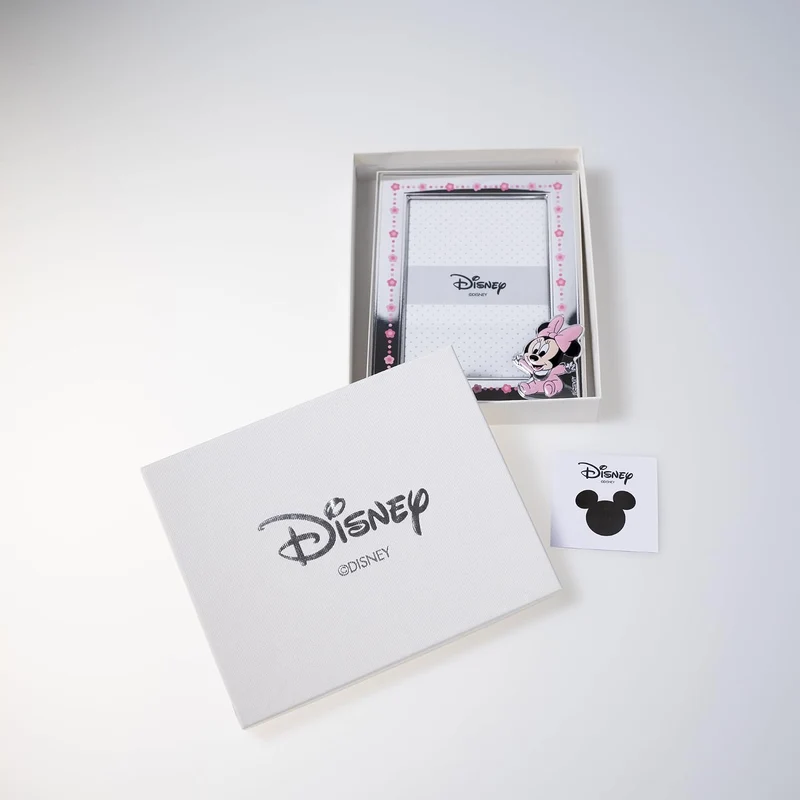 VALENTI & CO. Disney Baby - Minnie - Bilderrahmen in Silber für Kinder, Geschenkidee für Taufe, Gebu