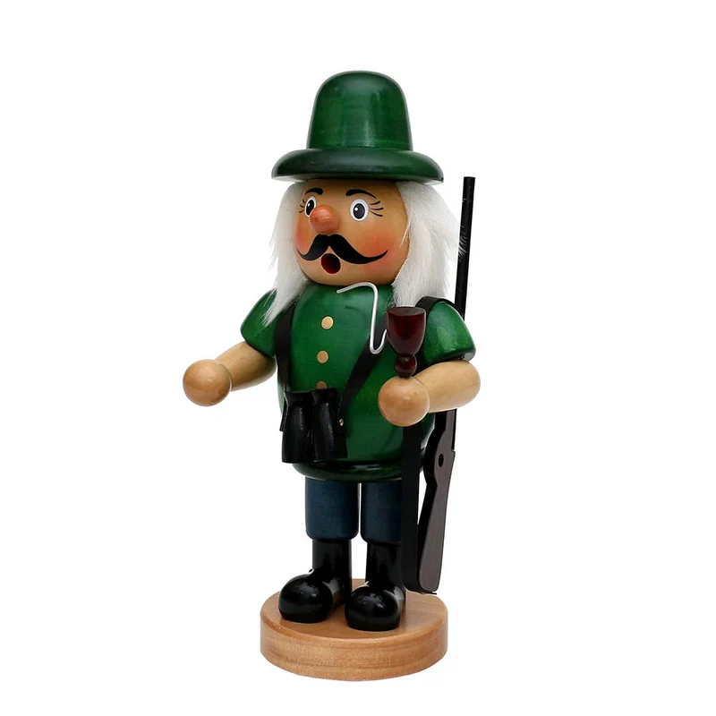 Dekohelden24 Lustiges Räuchermännchen als Jäger, ca. 24 cm, Holz, Jäger