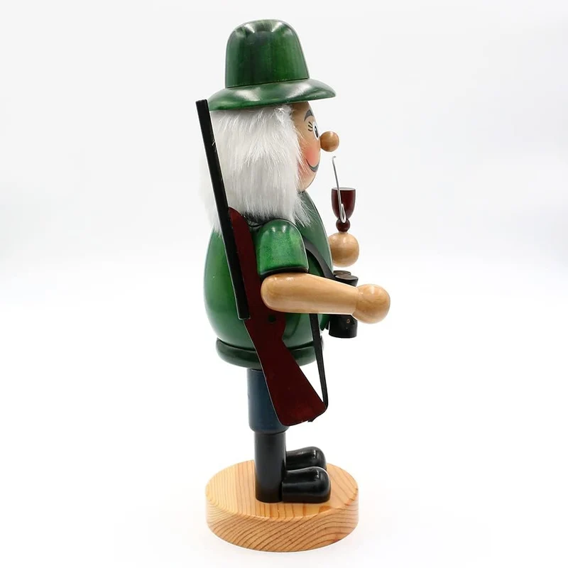 Dekohelden24 Lustiges Räuchermännchen als Jäger, ca. 24 cm, Holz, Jäger