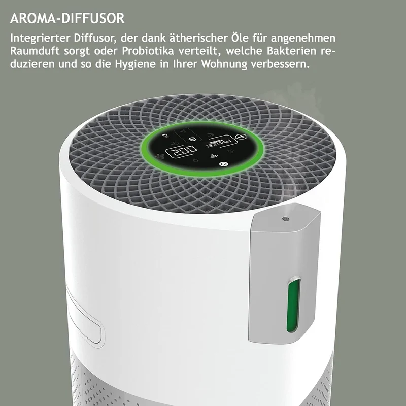 Hoover H-PURIFIER 500 Luftreiniger – mit HEPA-13 Filter für gute Luftqualität – Luftmesser mit CO-Wa