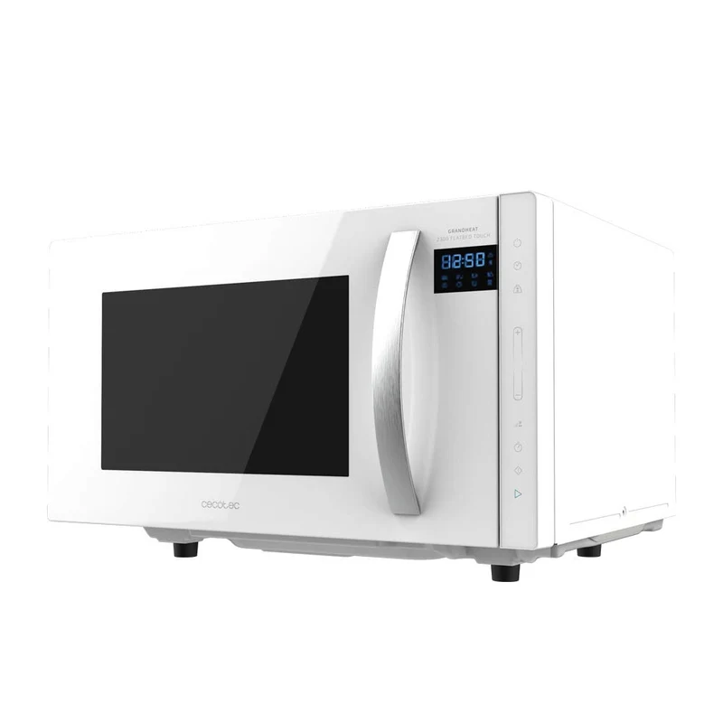 Cecotec Mikrowelle ohne Platte GrandHeat 2300 Flatbed Touch White. Fassungsvermögen 23 Liter, Leistu