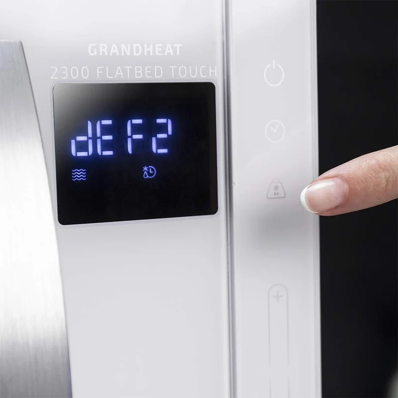 Cecotec Mikrowelle ohne Platte GrandHeat 2300 Flatbed Touch White. Fassungsvermögen 23 Liter, Leistu