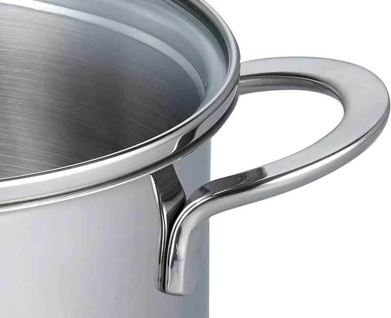 ELO 72547 Fleischtopf 16 cm mit Glasdeckel Serie Galant, Induktion, Edelstahl hochglänzend, mit Lite