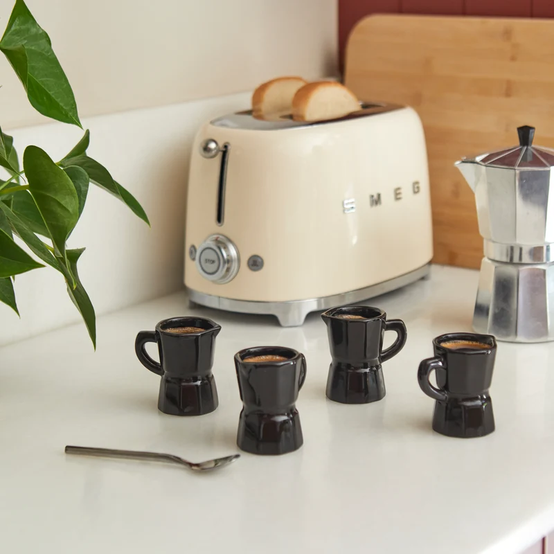 Moka Black Espresso Cup Set