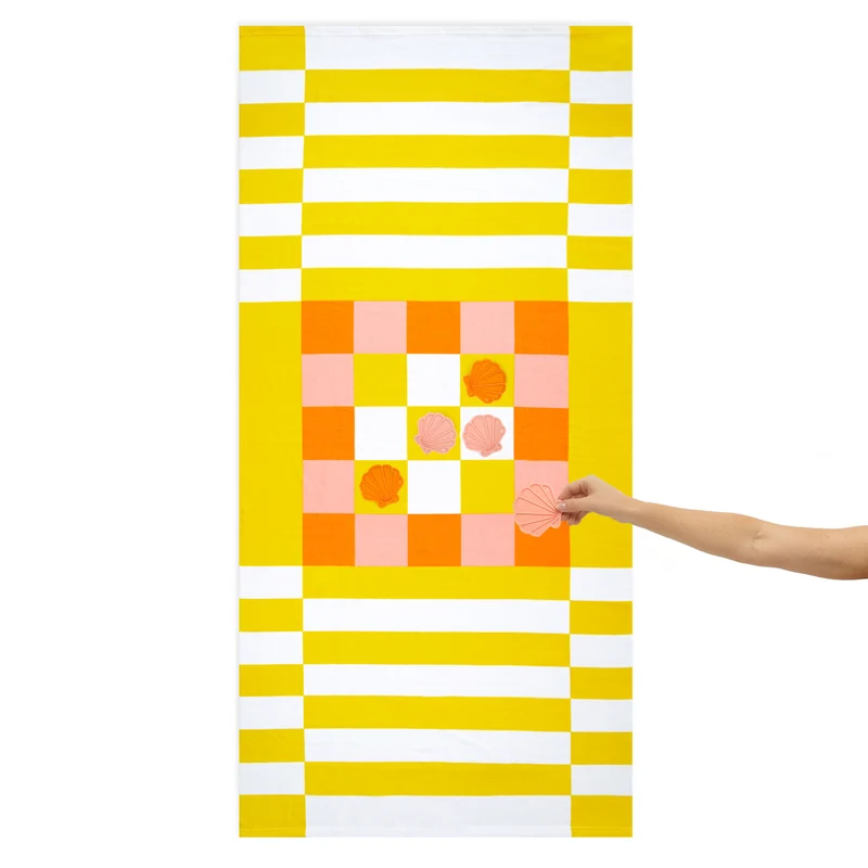 Tic Tac Toe Beach Game Towel