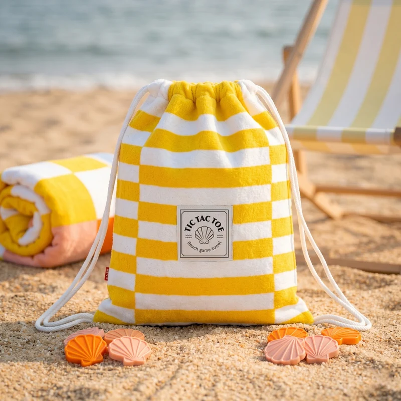 Tic Tac Toe Beach Game Towel