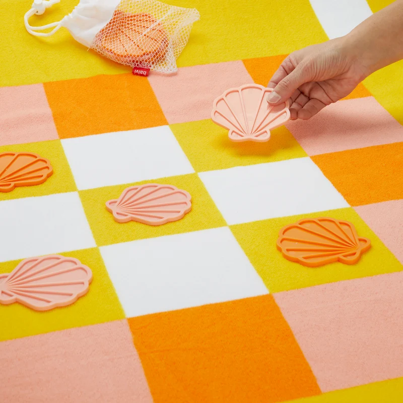 Tic Tac Toe Beach Game Towel