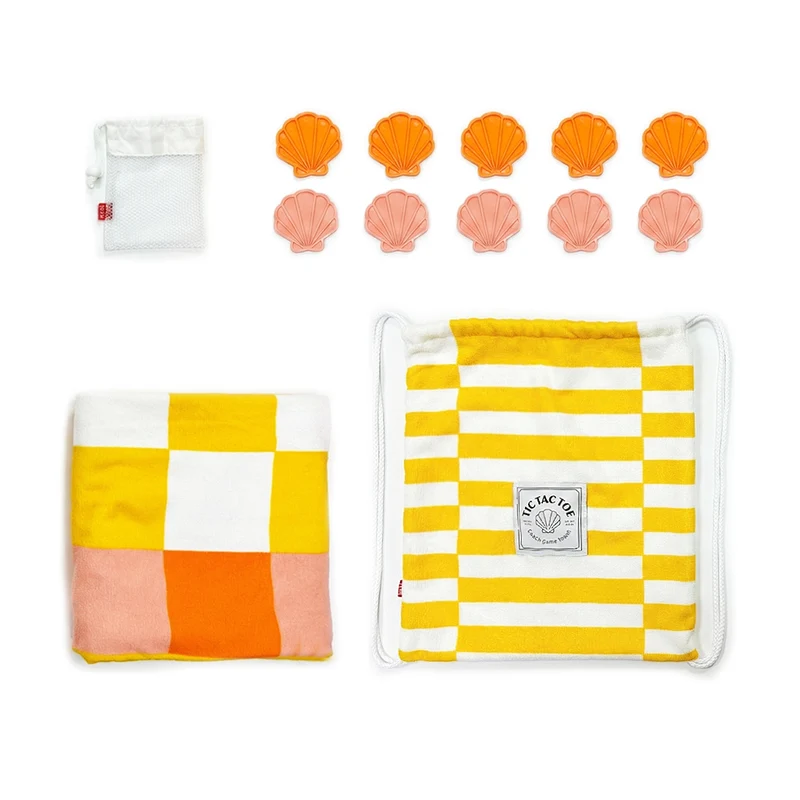 Tic Tac Toe Beach Game Towel
