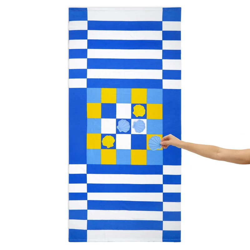 Tic Tac Toe Beach Game Towel