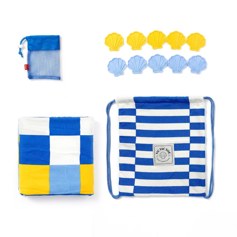 Tic Tac Toe Beach Game Towel
