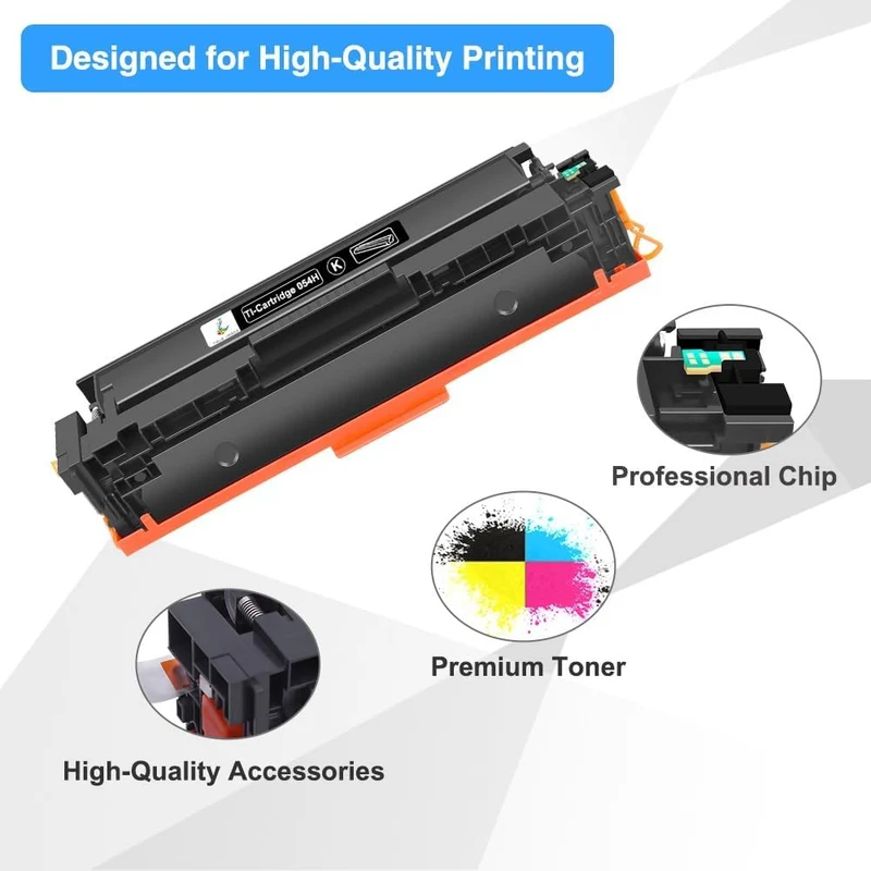 TRUE IMAGE Kompatibel Tonerkartusche als Ersatz für Canon 054H 054 Toner i-SENSYS MF645Cx MF643Cdw M