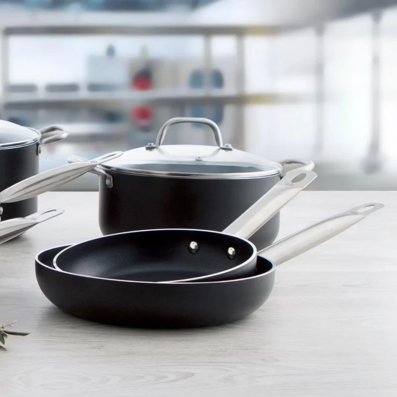 Quid Pfanne 22 cm Pro Chef Alum, Aluminium, Schwarz und Stahl, 4.37 cm, pfanne 22 cm