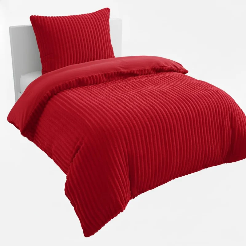 Kuscheli® Winter Wende Plüsch Bettwäsche 135 x 200 od. 155 x 220 mit 80x80 Kissenbezug Cashmere-Touc