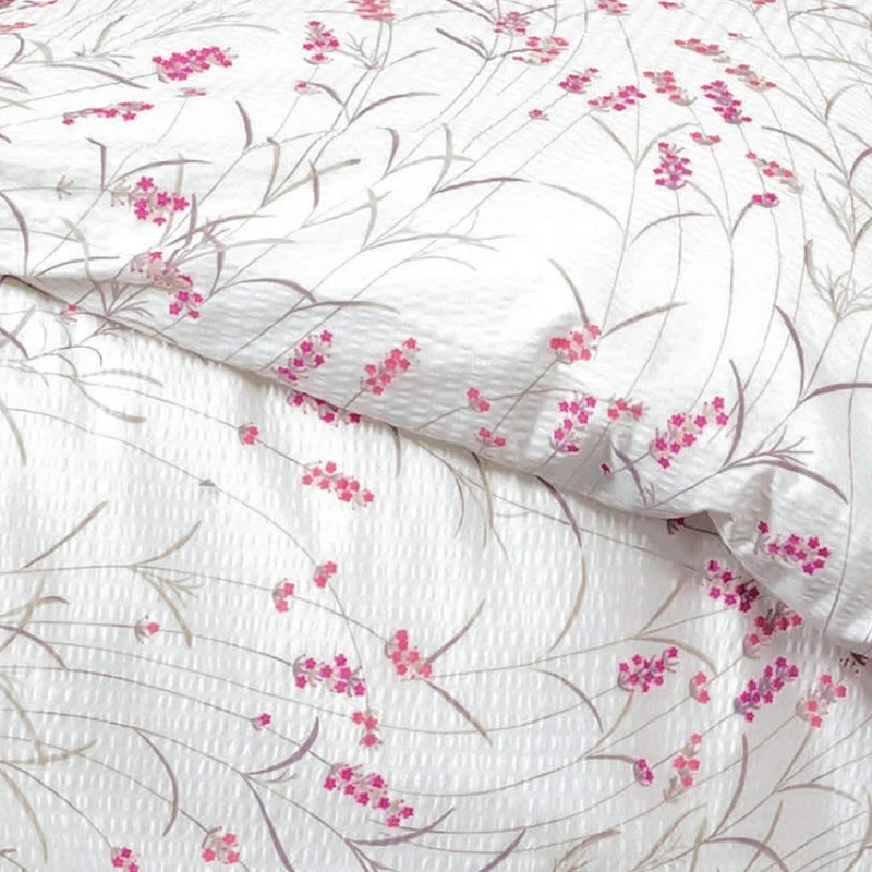 Janine Design Mako-Soft-Seersucker Bettwäsche Tango 20070 rot Fuchsia 1 Bettbezug 155 x 220 cm + 1 K