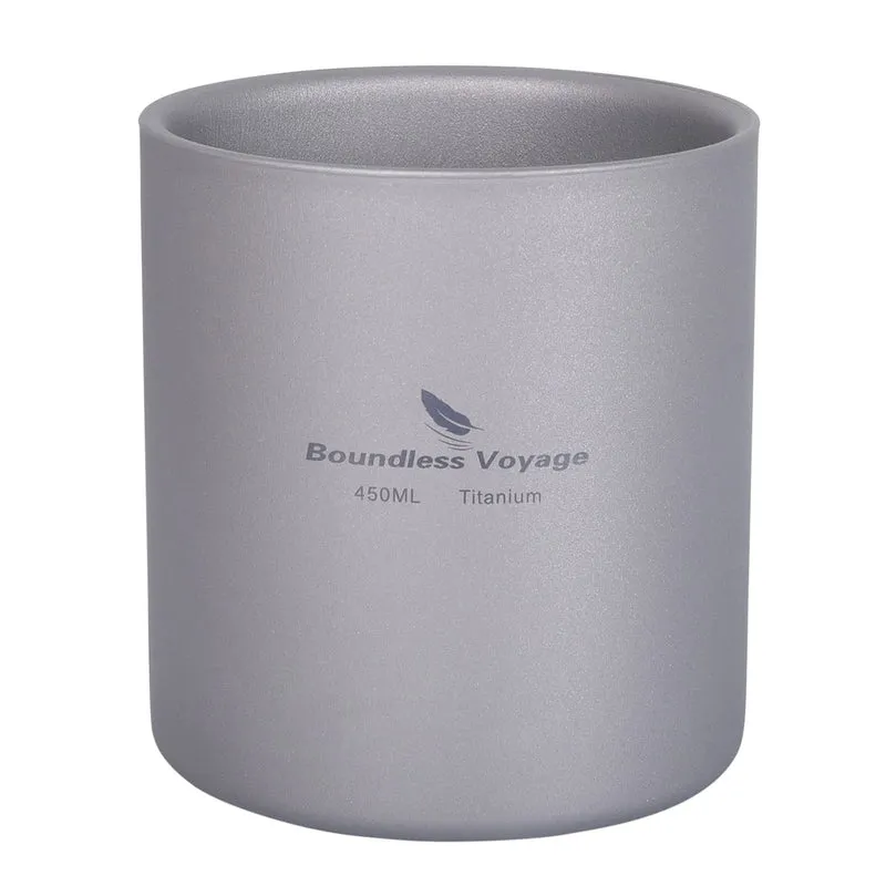 Boundless Voyage Titan Becher Mini Isolierte Doppelwandige Tasse Outdoor Camping Faltbare Kaffee Tee