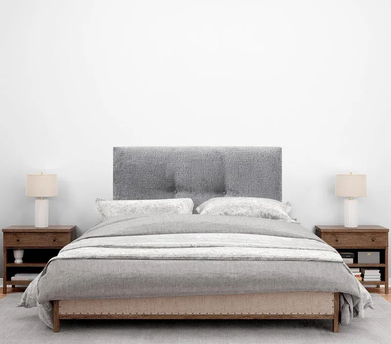 DHOME Natürliche Wolle Finish Kopfteil mit Knöpfen und Beinen gepolstertes Bett Kopfteil Bett Schlaf
