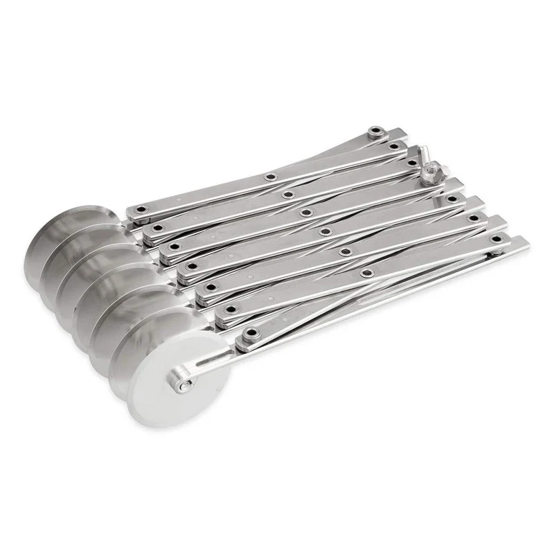 thermohauser Teigschneider (Stahl rostfrei) 7-Teilig, mit glatten Schneidrädern, Radgrösse 5,5 cm gl