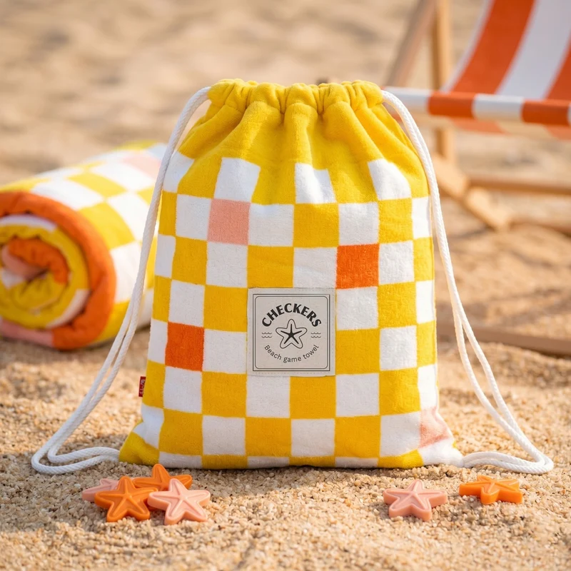 Checkers Beach Game Towel