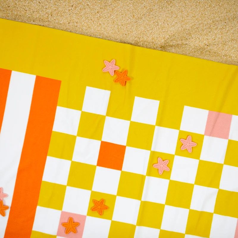 Checkers Beach Game Towel