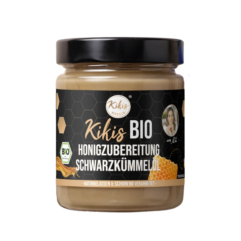 Kikis Bio Honigzubereitung mit Schwarzkümmelöl 🍯
