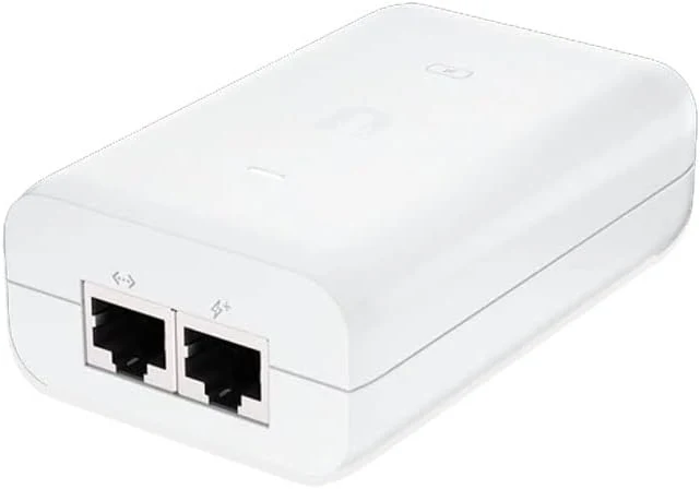 Kompakter PoE+ Injektor, der 30 W Leistung für Ihre Ubiquiti-Zugangspunkte und Kameras liefert