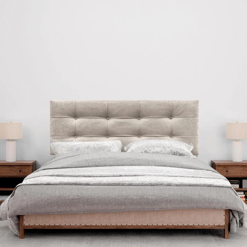 DHOME Kopfteil, gepolstertes Bett Kopfteil 8cm dick. Gepolstertes Kopfteil ACUALINE Stoff und Kunstl