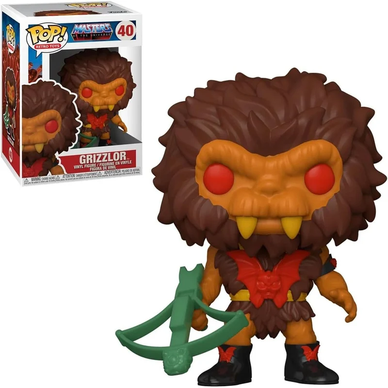 POP Retro Toys: Masters of the Universe Grizzlor Funko Vinyl-Figur (geb ndelt mit kompatibler Box-Sc