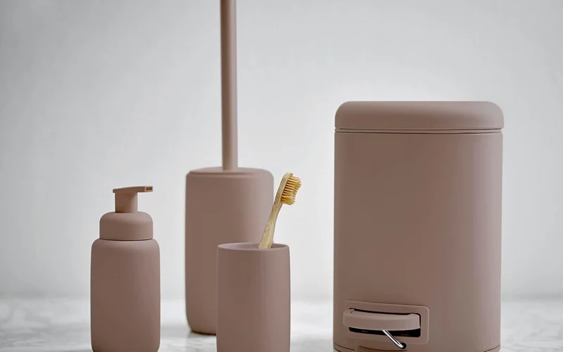 Södahl Mono Toilettenbürste, WC-Bürste aus Steinzeug, Durchmesser 9 cm, Höhe 40 cm, Taupe 40 cm - di