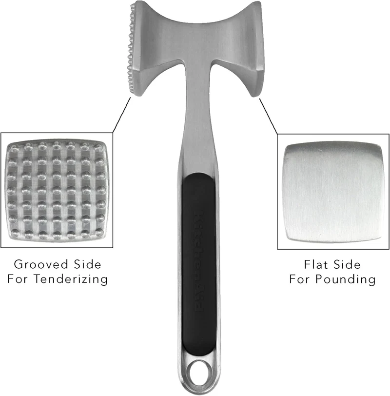 KitchenAid KO119OHOBA Gourmet Meat Tenderizer, 9.45-Inch, Black