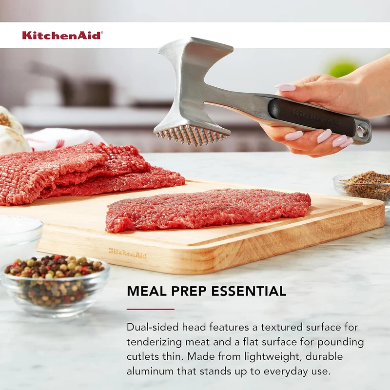 KitchenAid KO119OHOBA Gourmet Meat Tenderizer, 9.45-Inch, Black
