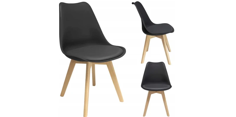 BDW Esszimmerstühle Weich Gepolsterte 1/2/4 Set - Küchenstuhl im skandinavischen Stil aus Kunststoff