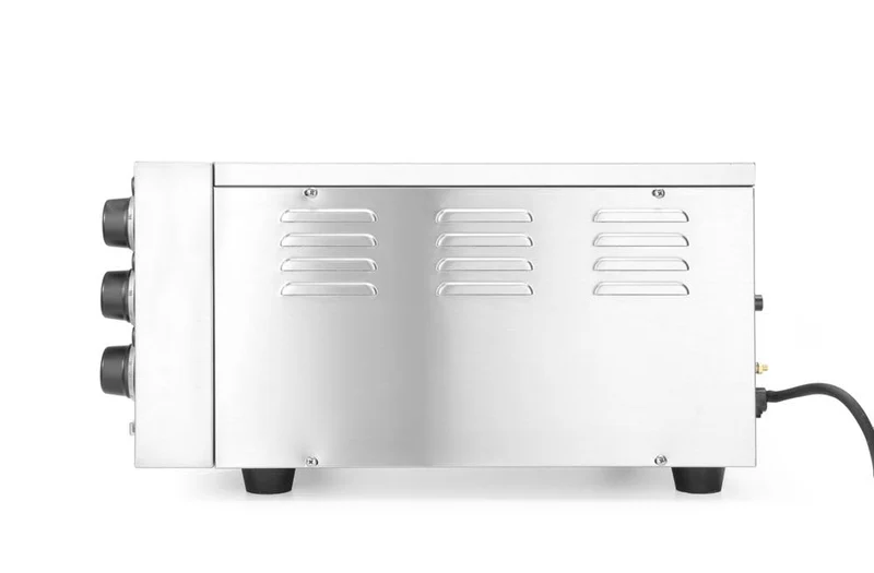 HENDI Pizzaofen kompakt, Silber, 50˚C bis 350˚C, 230V, 2000W, 580x560x(H)275mm, Kompakt