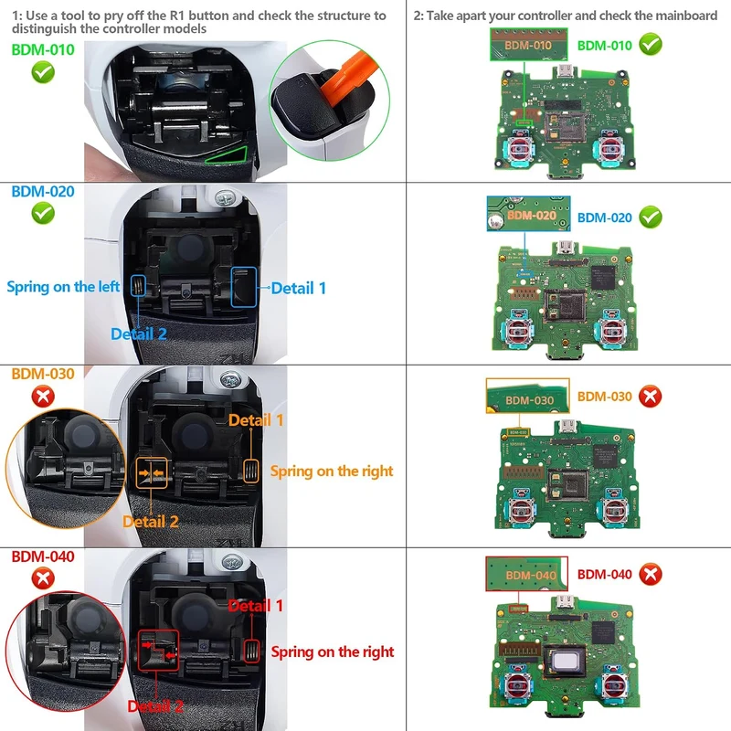 eXtremeRate Programmierbar RISE4 Remap Kit für ps5 Controller BDM-010/020,Real Metal Buttons(RMB) Re