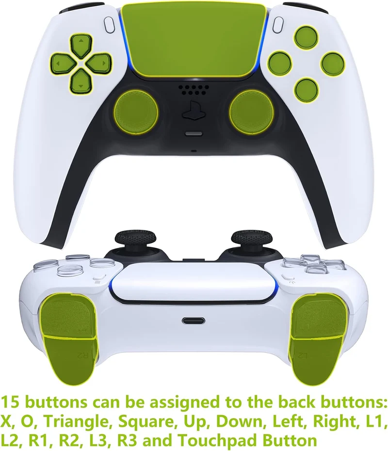 eXtremeRate Programmierbar RISE4 Remap Kit für ps5 Controller BDM-010/020,Real Metal Buttons(RMB) Re