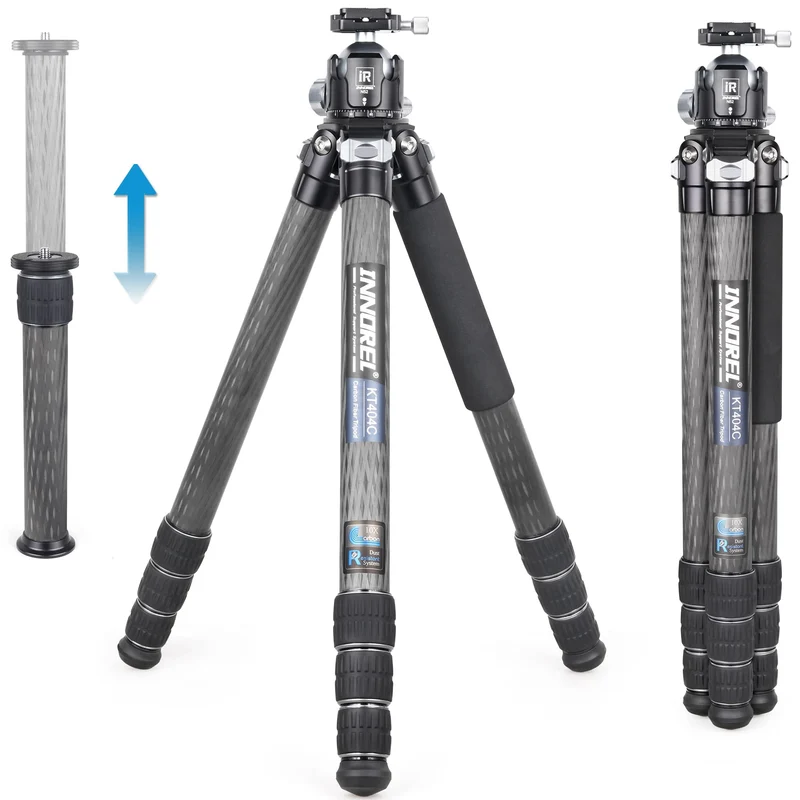 INNOREL KT404C Kompaktes Stativ aus 10 Lagen Kohlefaser Professionelles 40mm Rohr für Digitale DSLR-