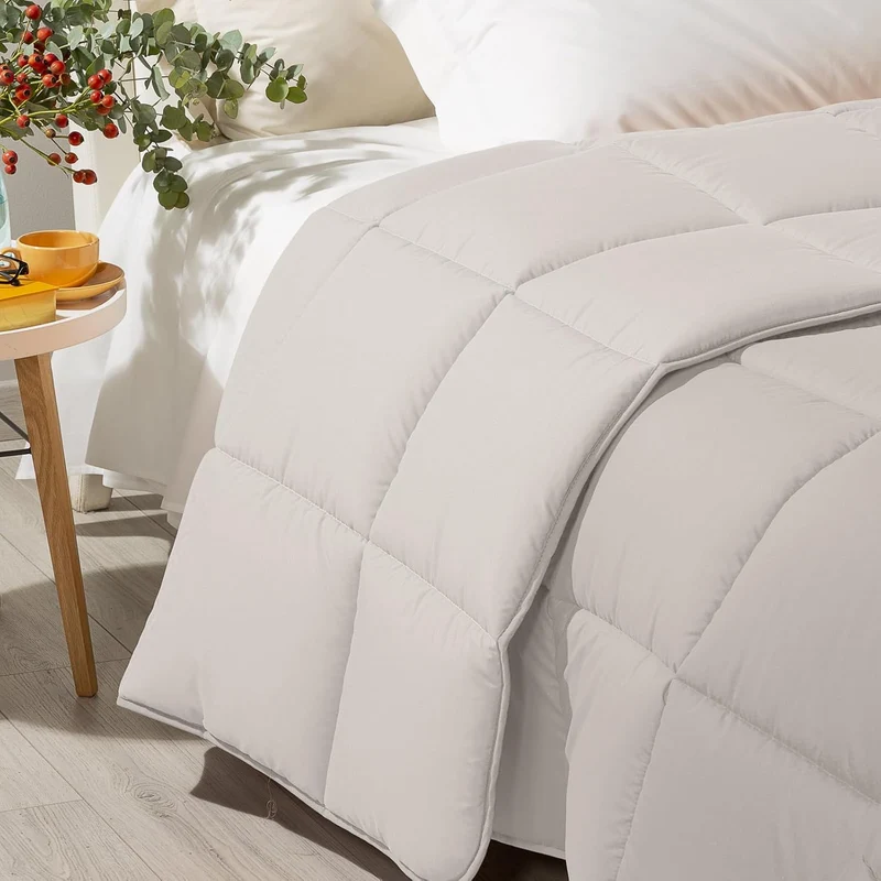 Caleffi - Moderne Steppdecke, einfarbig, für Doppelbett, Sand