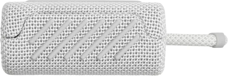 JBL GO 3 kleine Bluetooth Box in Weiss – Wasserfester, tragbarer Lautsprecher für unterwegs – Bis zu