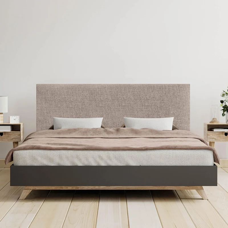 DHOME Plain Natural Linen Headboard gepolstertes Bett Kopfteil Modernes Schlafzimmer TOP Trending (E