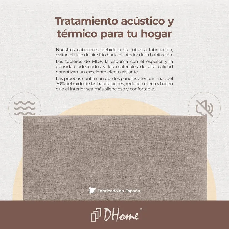 DHOME Plain Natural Linen Headboard gepolstertes Bett Kopfteil Modernes Schlafzimmer TOP Trending (E